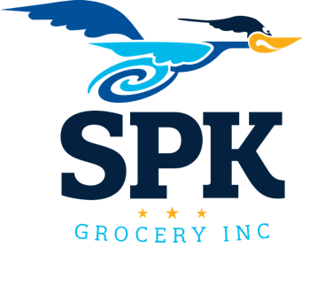 A theme logo of SPK Grocery